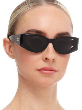 Miu Miu Black Cat Eye Sunglasses Authenitc NWT